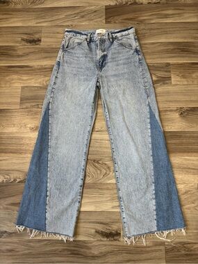 Frame Le Baggy Palazzo Outseam Insert Jeans Fairytale Wash Size 27
